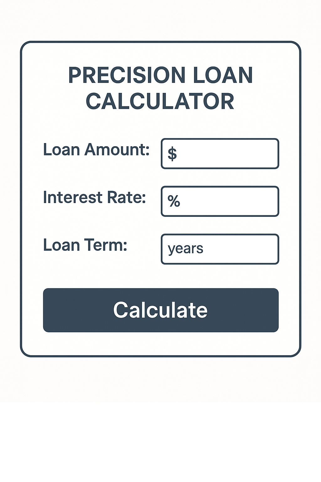 Precision Loan Calculator